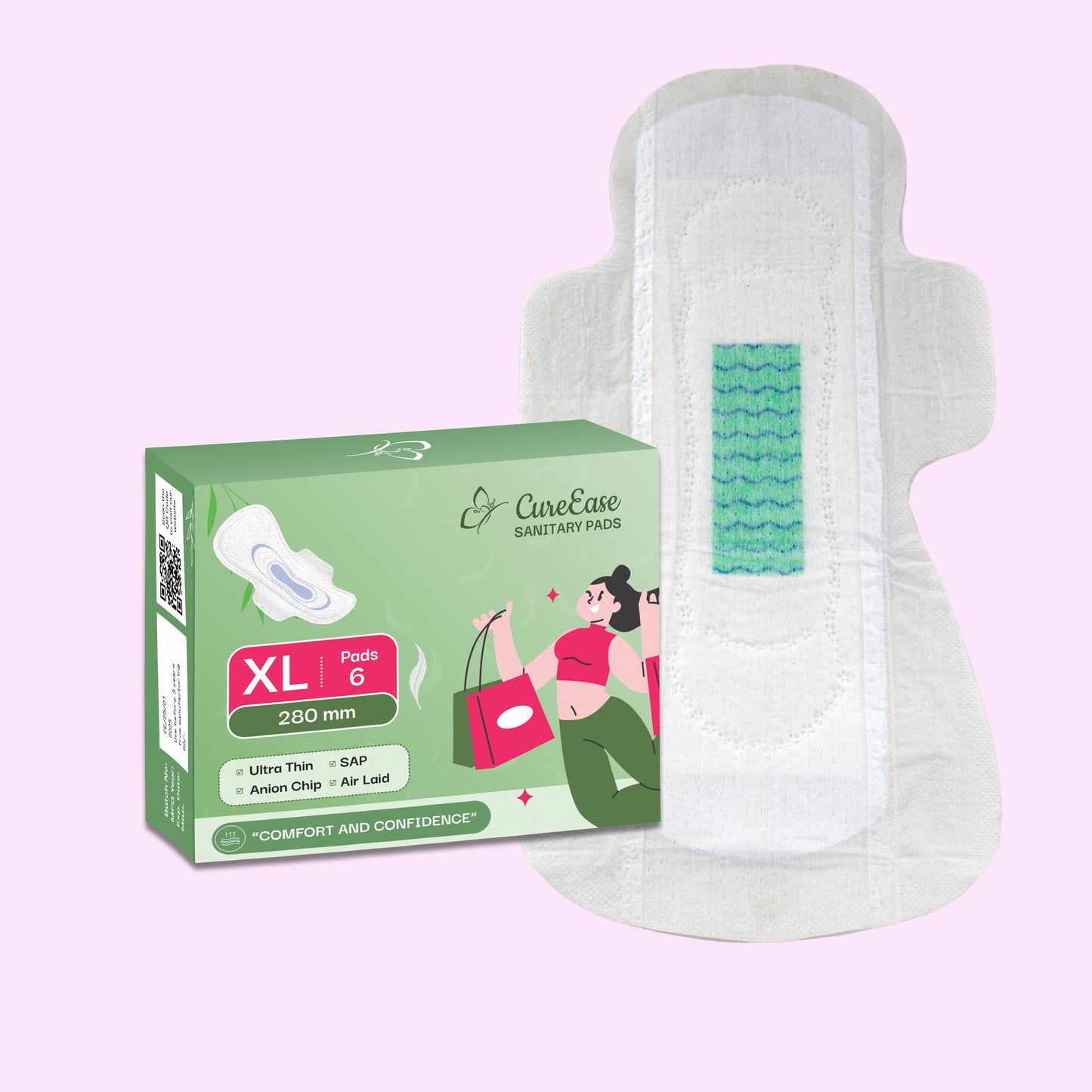 Ultra-thin Premium Tri-Fold Sanitary Pad with Anion Chip (XL)