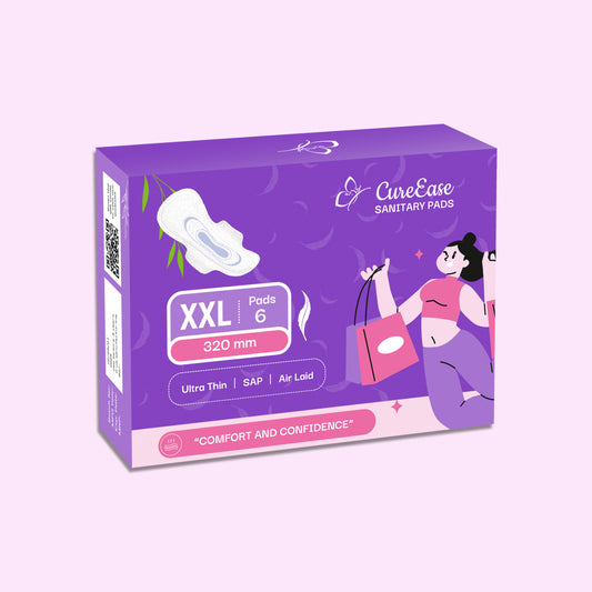 Ultra-thin Premium Tri-Fold Sanitary Pad with Wooden Pulp Core (XXL)