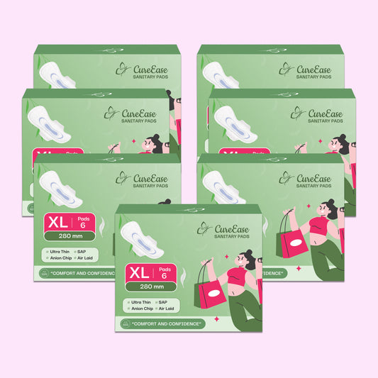 Ultra-thin Premium Tri-Fold Sanitary Pad with Anion Chip | XL (Pack of 7)