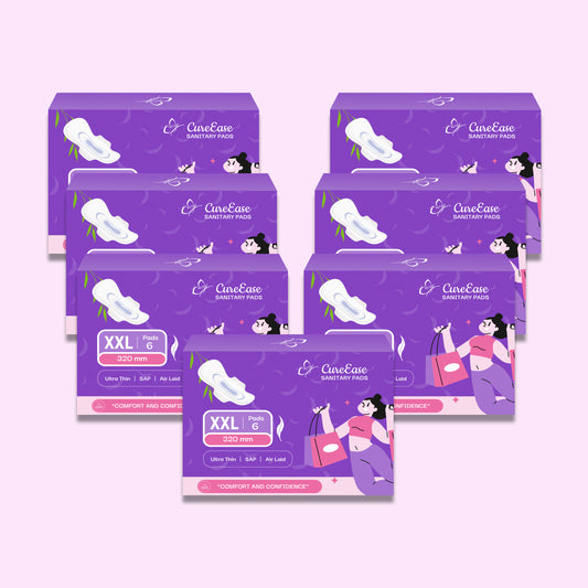 Ultra-thin Premium Tri-Fold Sanitary Pad with Wooden Pulp Core | XXL (Pack of 7)