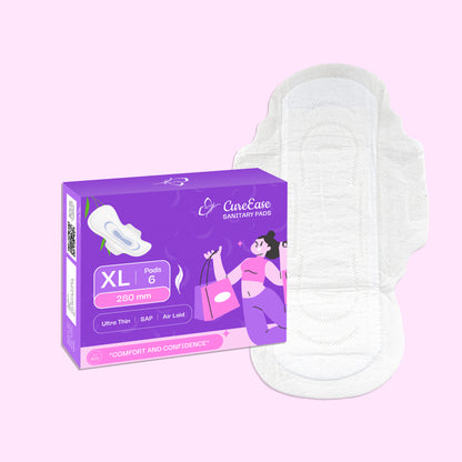 Ultra-thin Premium Tri-Fold Sanitary Pad with Wooden Pulp Core (XL)