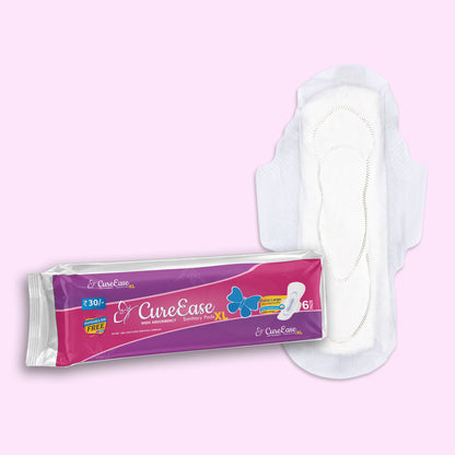 Premium Straight.Sanitary Napkin XL (Pack of 7) with free disposable bag